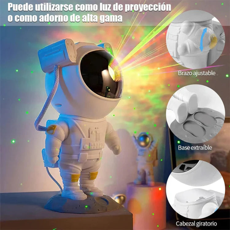 ASTRONAUTA PARLANTE BLUETOOTH Y PROYECTOR GALAXIA