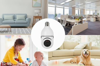 FOCO CÁMARA INTELIGENTE 360° – PROTEGE TU HOGAR, TU BEBÉ Y TU NEGOCIO EN TODO MOMENTO